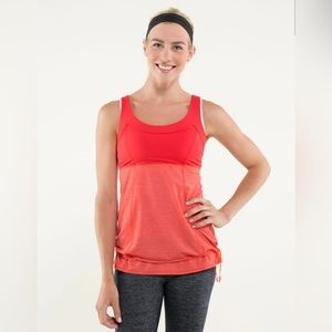 Lululemon | Run Tata Topper | Red & Orange Tank Top | Size‎ 4